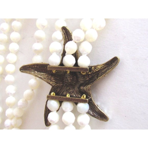 Heidi Daus Designer Pendant White Glass Beads, Crystal Star Pendant Necklace - Picture 13 of 13